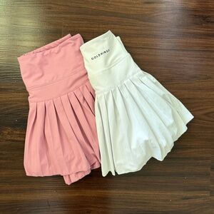 Gold Hinge Pleated Tennis Skirt